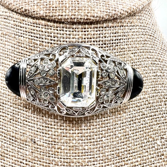 ***RARE*** Vintage Givenchy Womens Brooch Silver Tone Art Deco